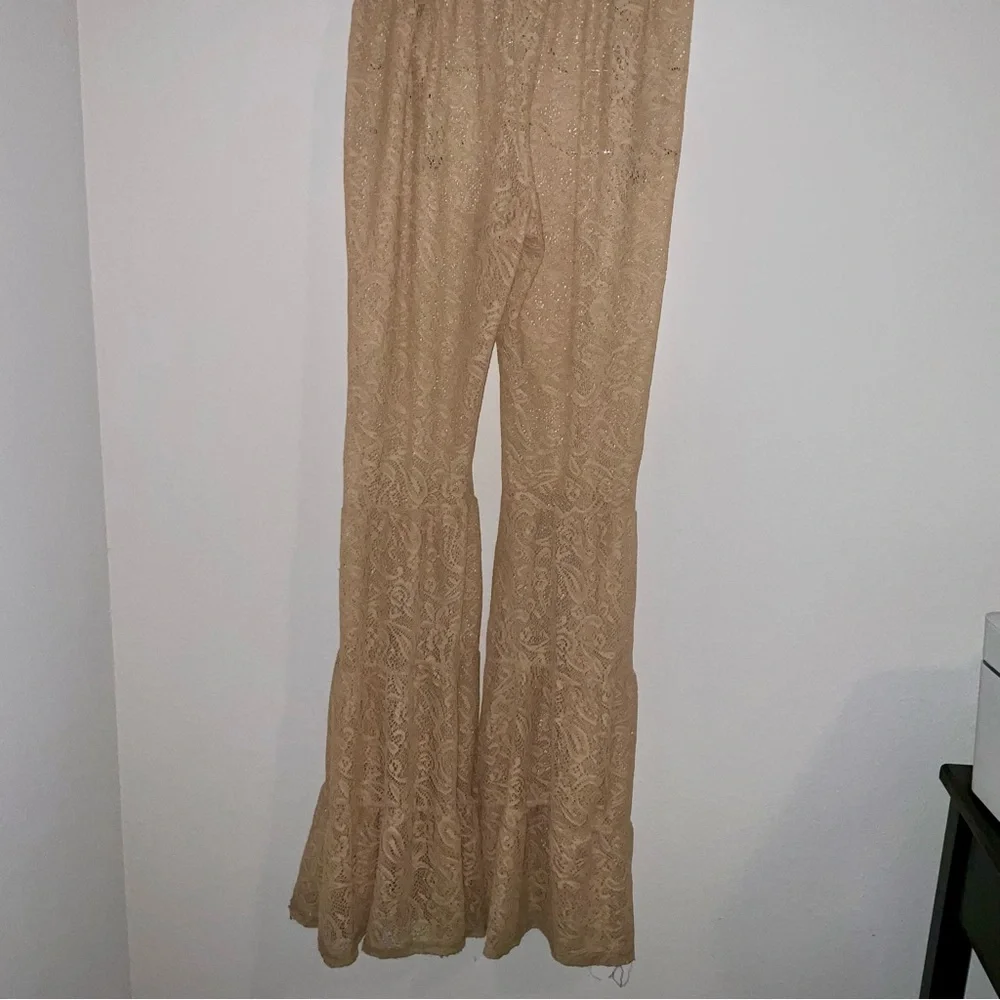 Saints & Hearts  Flare Lace crochet flare bell bottom pants - Picture 7 of 9